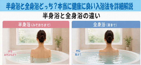 半身浴と全身浴どっち？本当に健康に良い入浴法を詳細解説