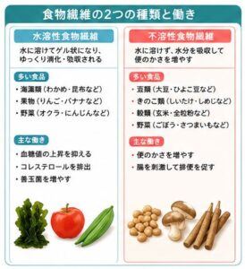 食物繊維の2つの種類と働き
