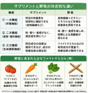 サプリメントと野菜の決定的な違い