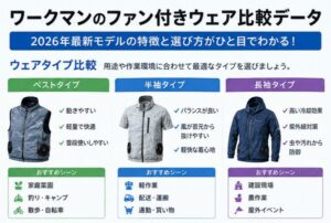 ワークマンのファン付きウェア比較データ