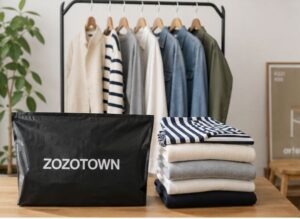 ZOZOTOWNの袋と販売する服の画像