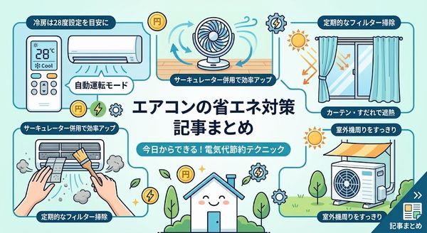 エアコン省エネ対策記事まとめ