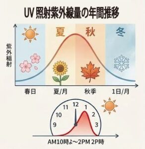 UV照射紫外線量の年間推移