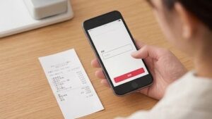 スマホでTEMにメールを送信している画層