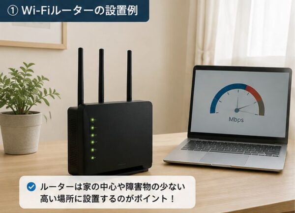 Wi-Fiルーターの設置例