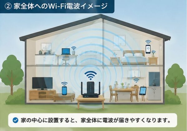 家全治へのWi－Fi電波イメージ