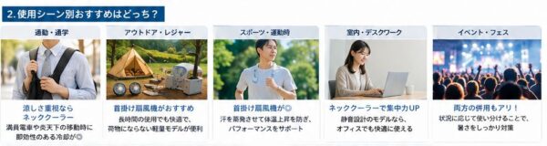 使用シーン別おすすめはどっち？